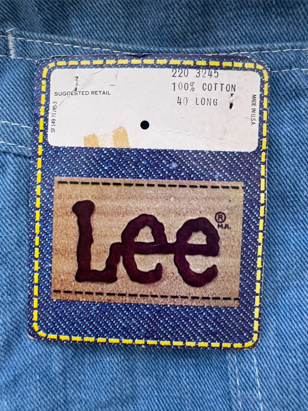DEADSTOCK 1970 LEE Denim Jean Shirt-Jacket w/Dagger Collar "NOS" + ORIGINAL TAG - Picture 2 of 16